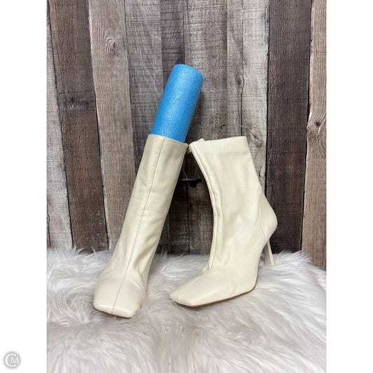 Boots Mid-calf Heels By Zara In Cream, Size: 10
