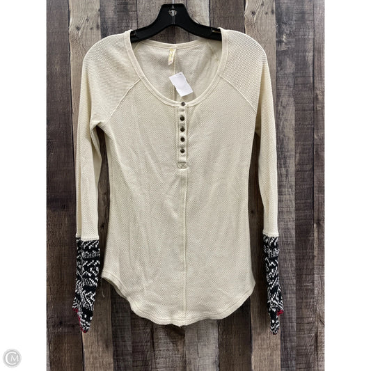 Top Long Sleeve By Free People In Cream, Size: M