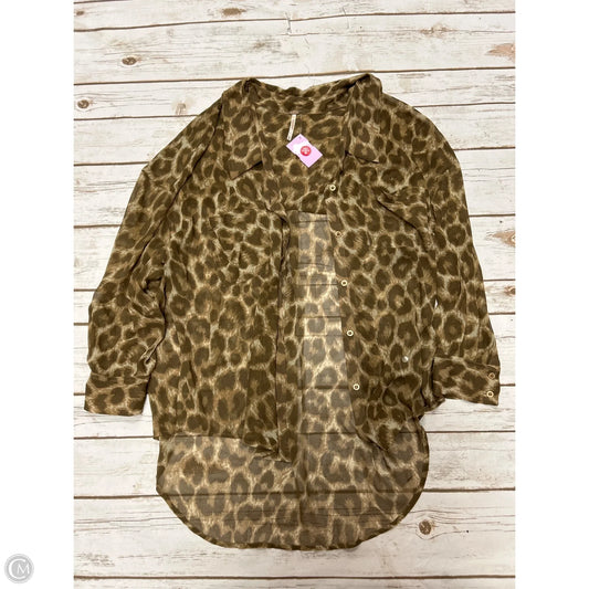 Top Long Sleeve By Free People In Animal Print, Size: M