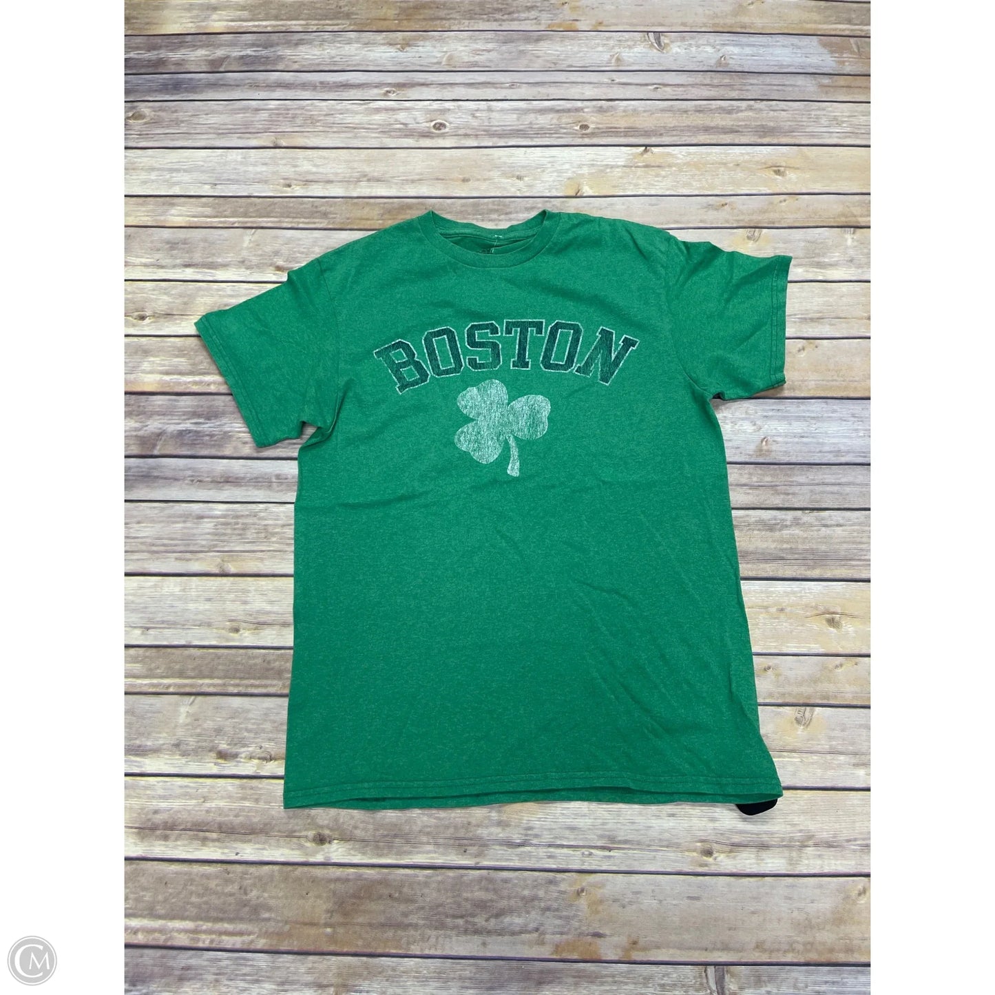 Top Short Sleeve By Cme In Green, Size: M