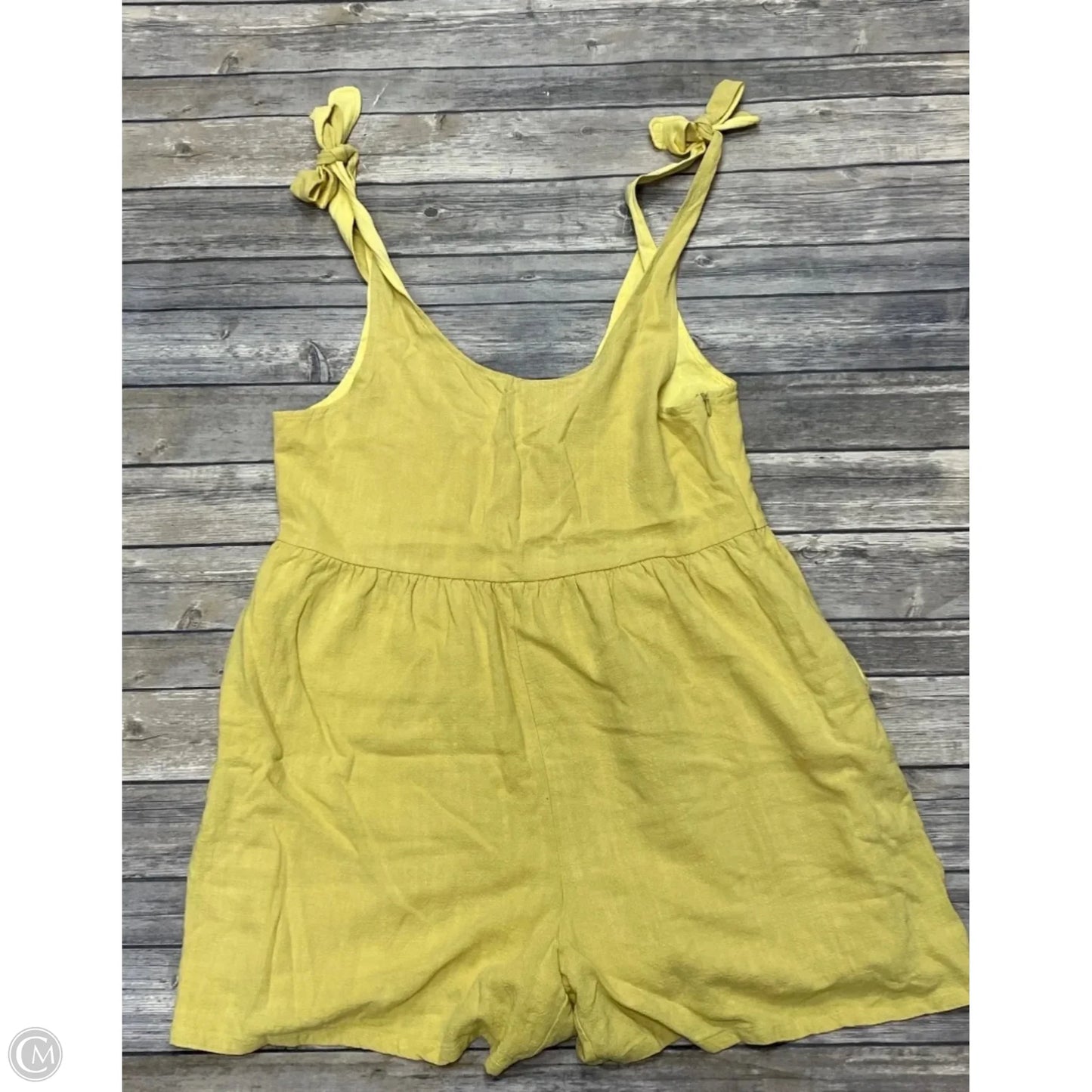 Romper By Pink Lily In Yellow, Size: Xl