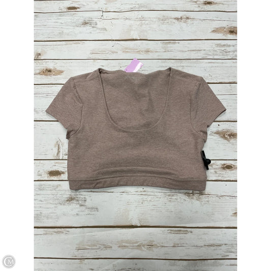 Athletic Top Short Sleeve By Beyond Yoga In Beige, Size: M