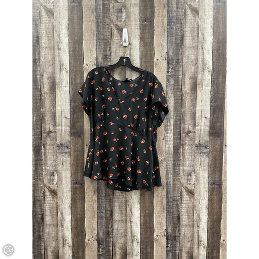 Top Short Sleeve By Sweet Rain In Black, Size: 2x
