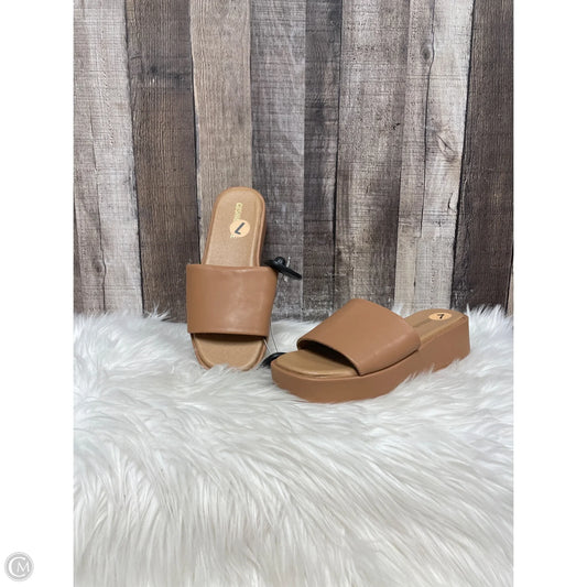 Sandals Flats By Cushionaire In Brown, Size: 7