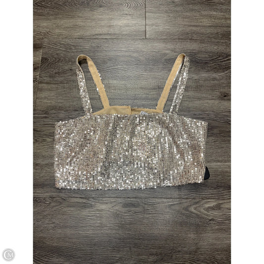 Top Sleeveless By Cme In Silver, Size: S