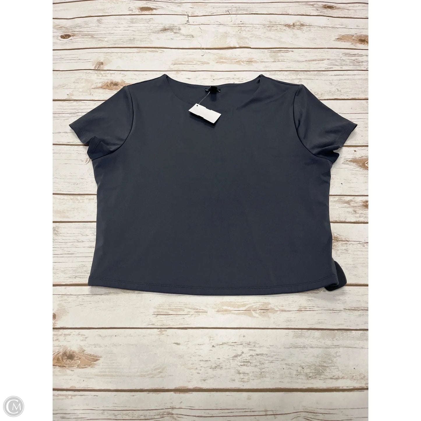 Top Short Sleeve By Express In Grey, Size: L