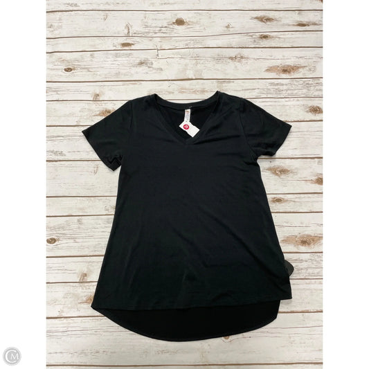 Top Short Sleeve By Lularoe In Black, Size: S