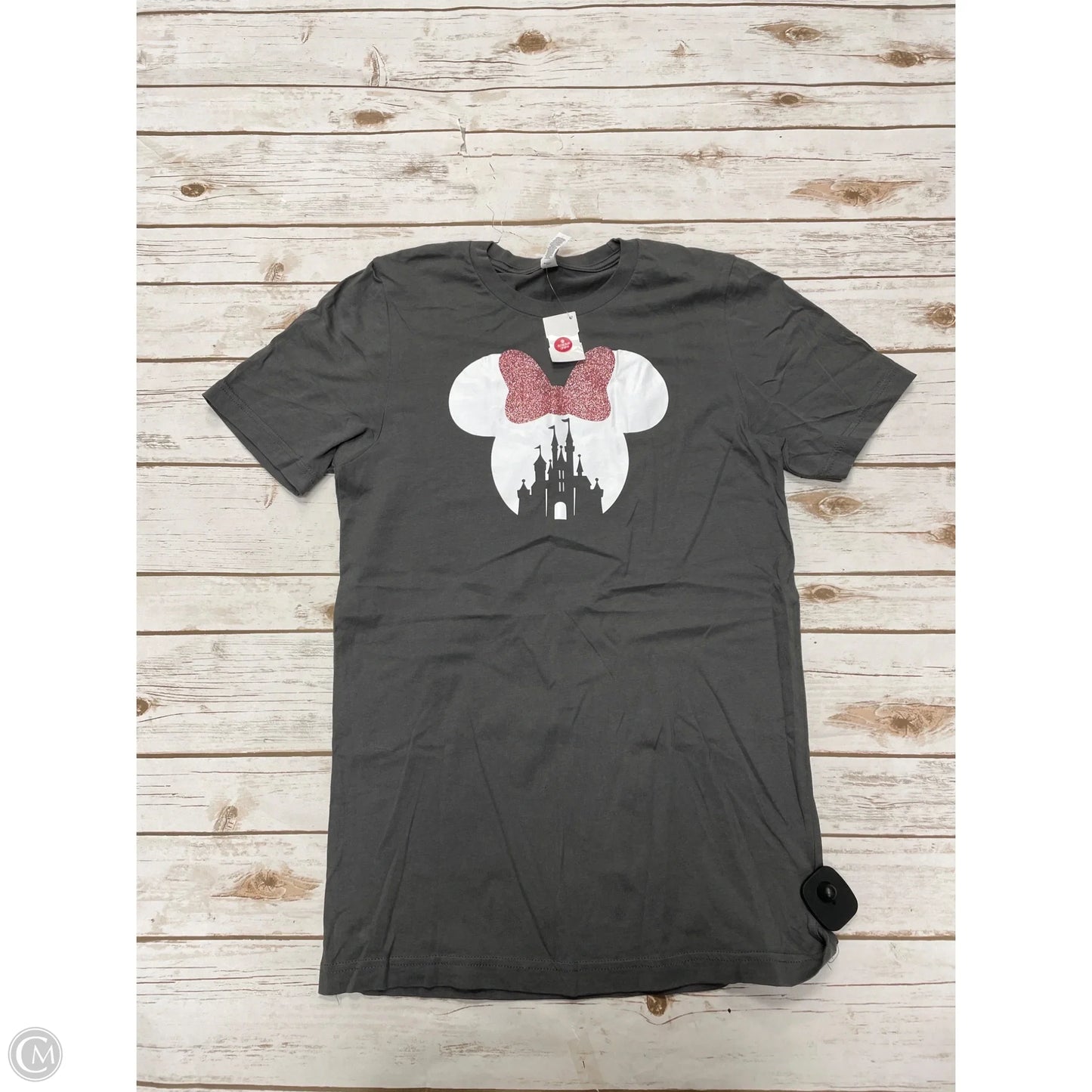 Top Short Sleeve By Bella + Canvas In Grey, Size: M