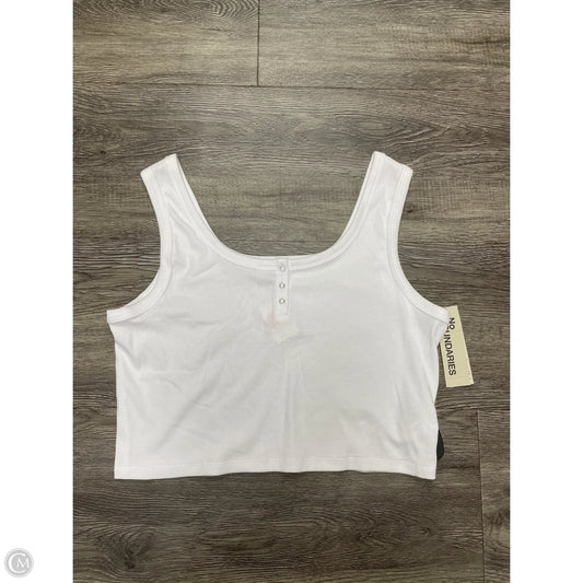 Top Sleeveless By No Boundaries In White, Size: Xl