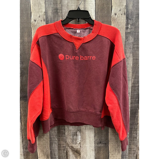 Athletic Sweatshirt Crewneck By Free People In Red, Size: S