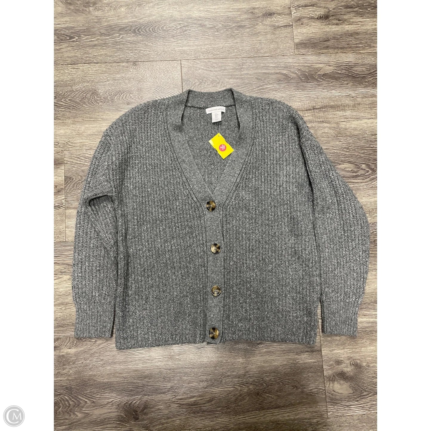 Sweater Cardigan By Cupcakes And Cashmere In Grey, Size: S