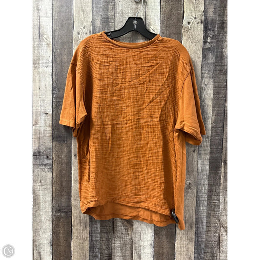 Top Short Sleeve By Zara In Orange, Size: M