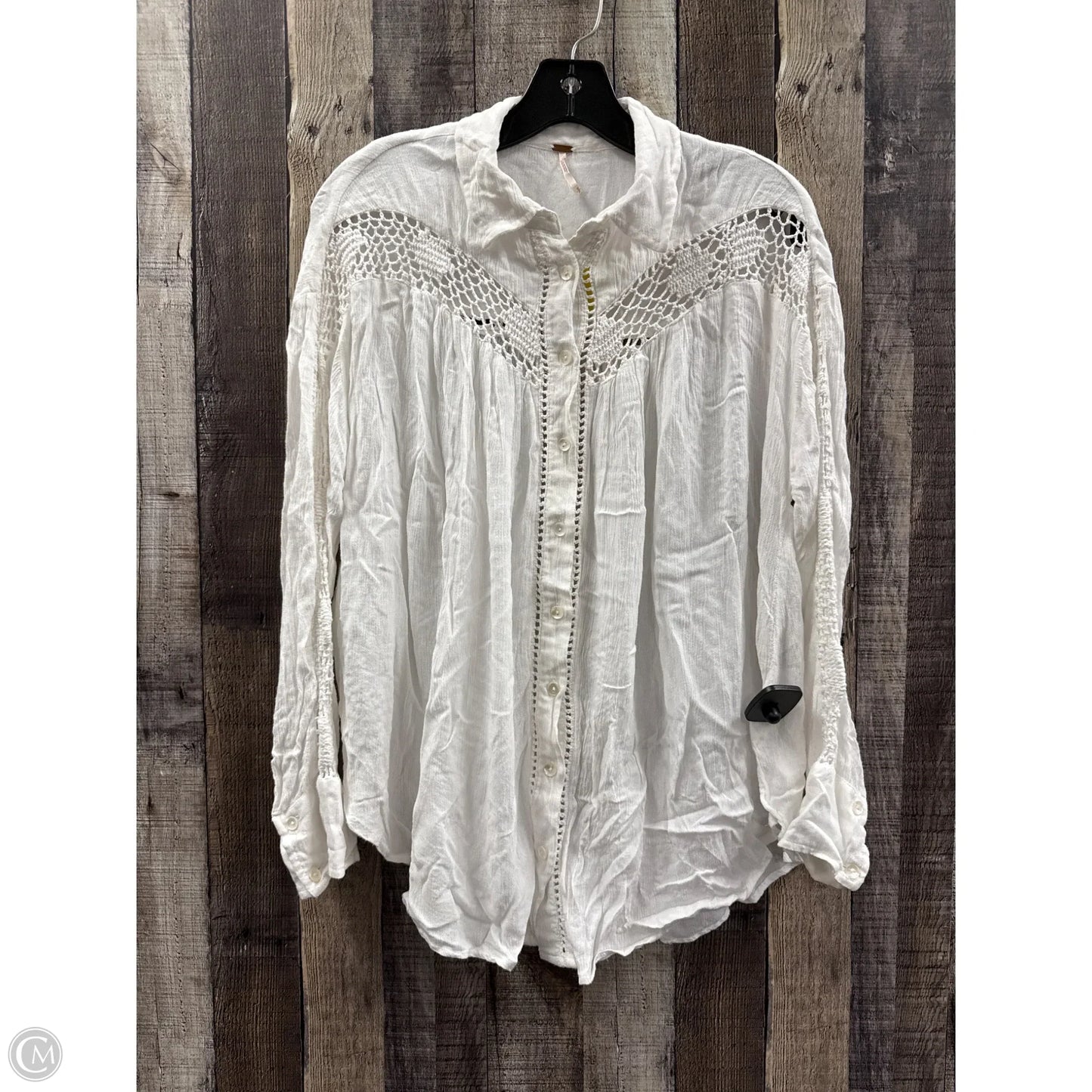 Top Long Sleeve By Free People In White, Size: S