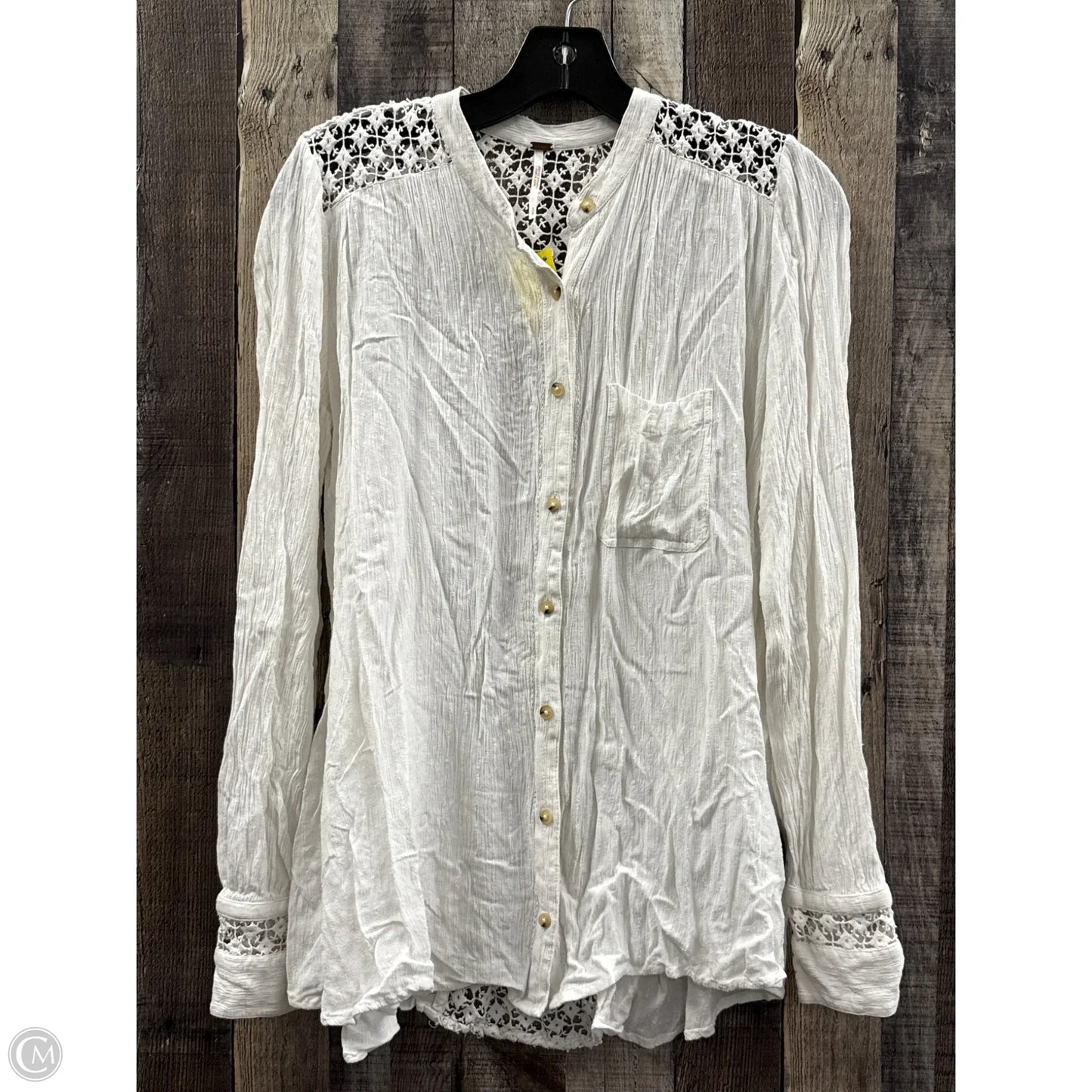 Top Long Sleeve By Free People In White, Size: S
