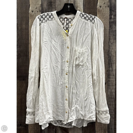 Top Long Sleeve By Free People In White, Size: S