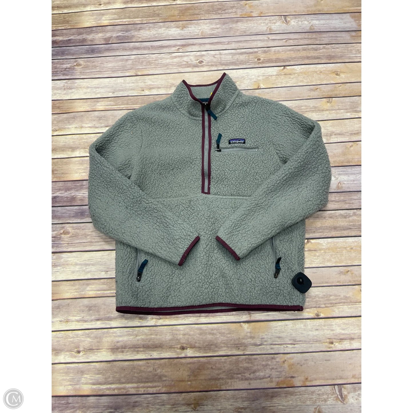 Jacket Fleece By Patagonia In Grey, Size: M