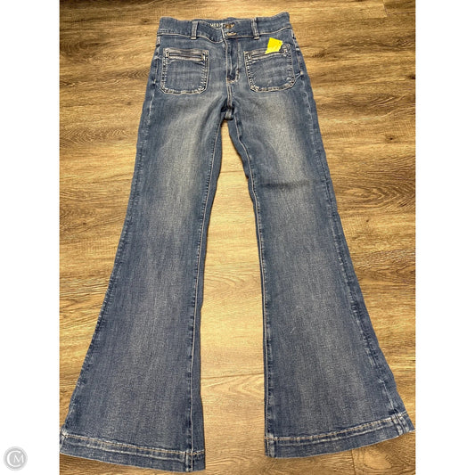 Jeans Straight By American Eagle In Blue Denim, Size: 8l