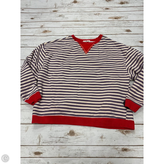 Sweatshirt Crewneck By Natural Life In Striped Pattern, Size: S