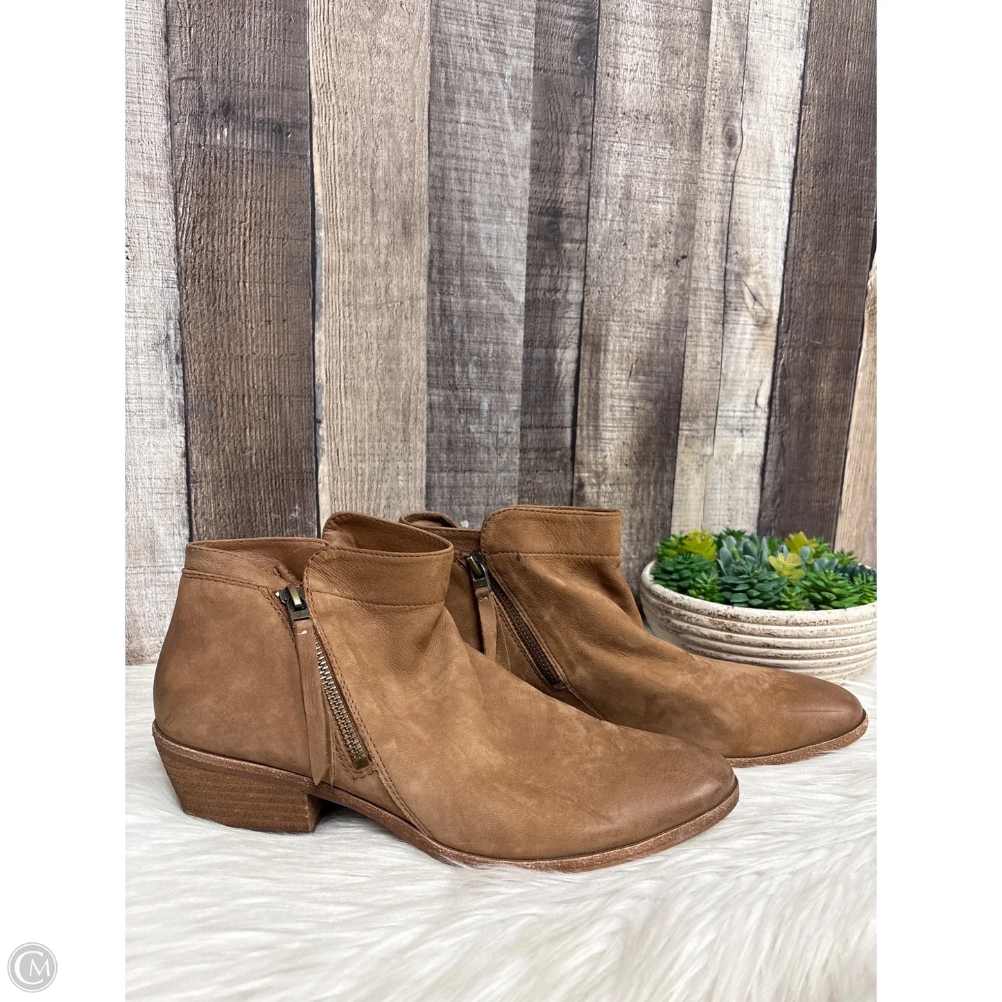 Boots Ankle Flats By Sam Edelman In Tan, Size: 10