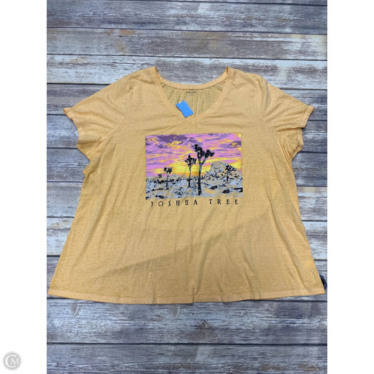 Top Short Sleeve By Lane Bryant In Yellow, Size: 4x