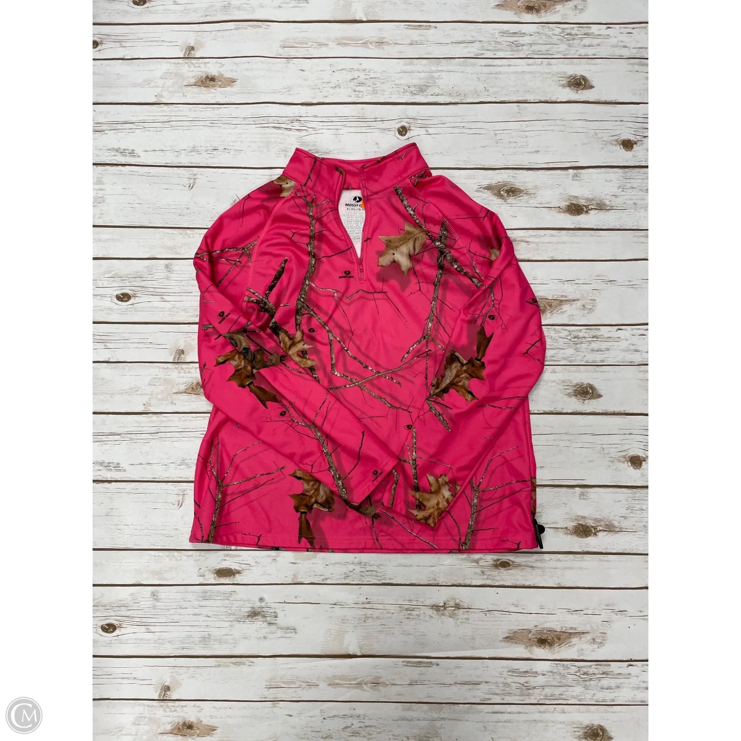 Athletic Sweatshirt Collar By Cme In Camouflage Print, Size: Xl