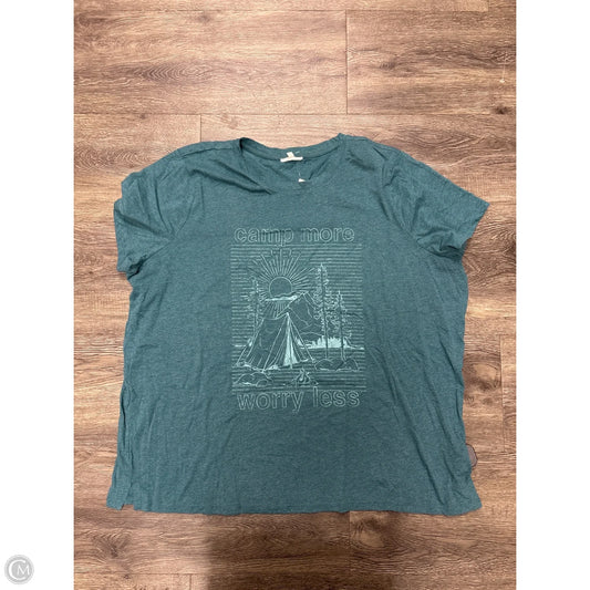 Top Short Sleeve By Maurices In Blue, Size: 3x