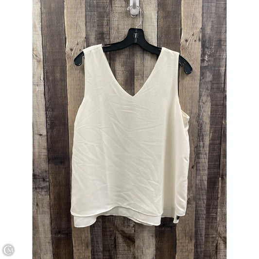 Top Sleeveless By Ann Taylor In White, Size: M