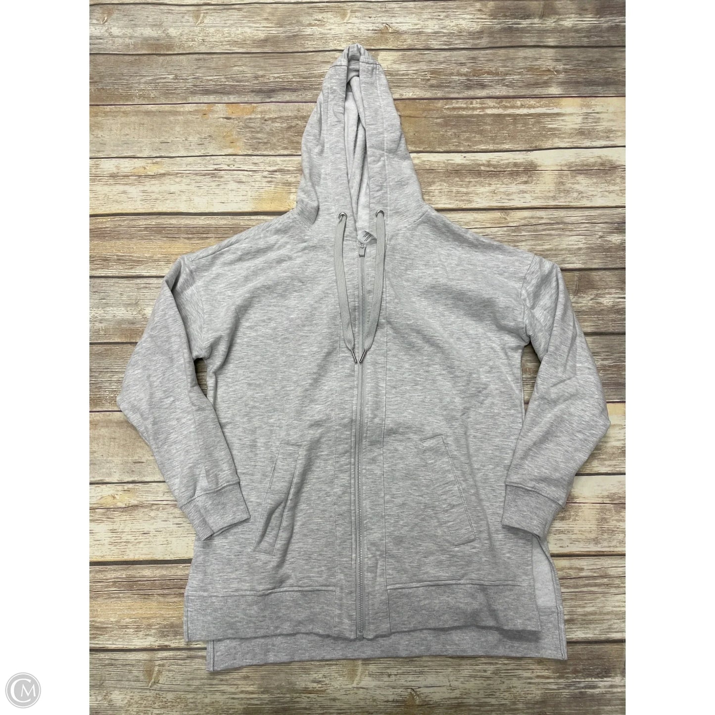 Athletic Jacket By Yogalicious In Grey, Size: Xs