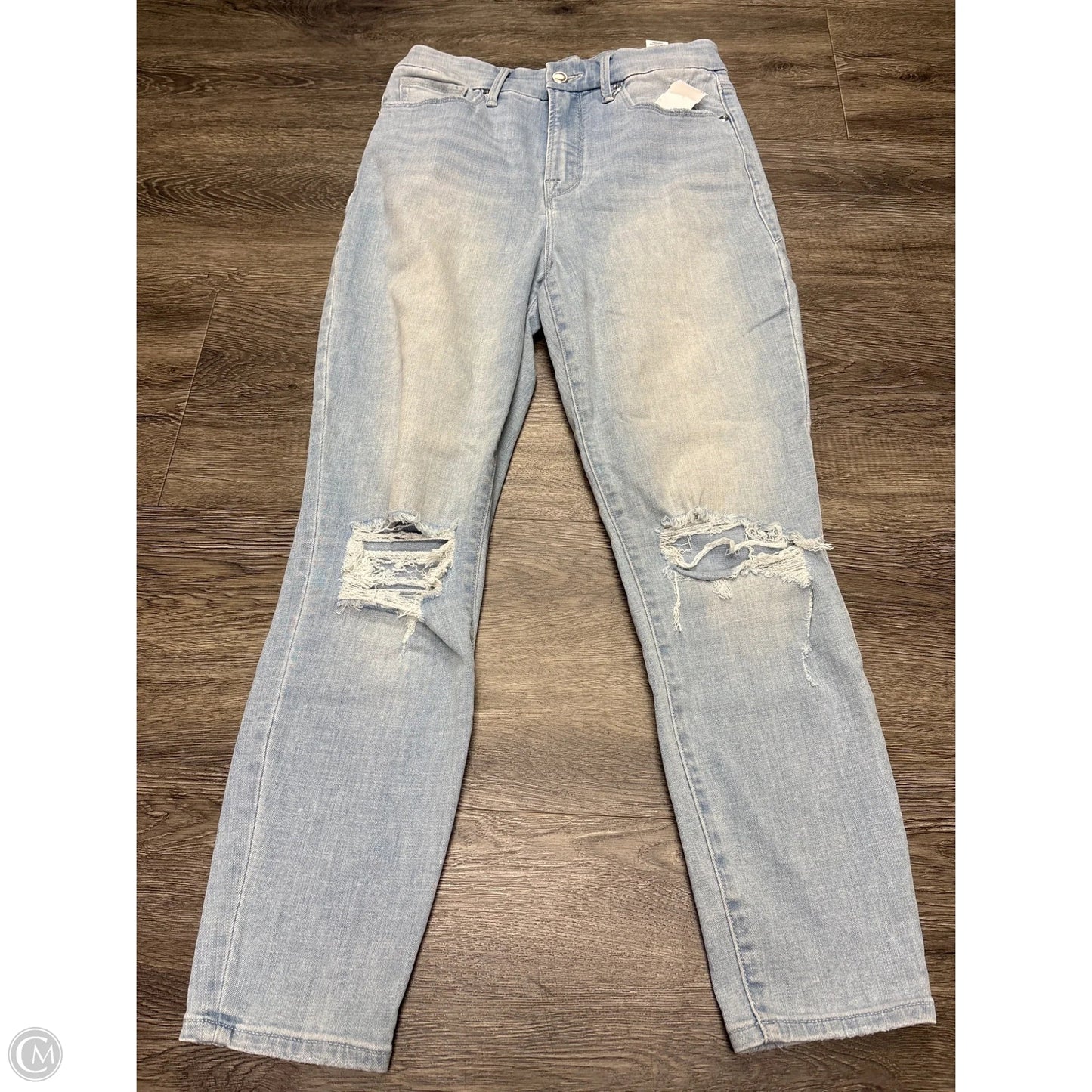 Jeans Skinny By Good American In Blue Denim, Size: 8
