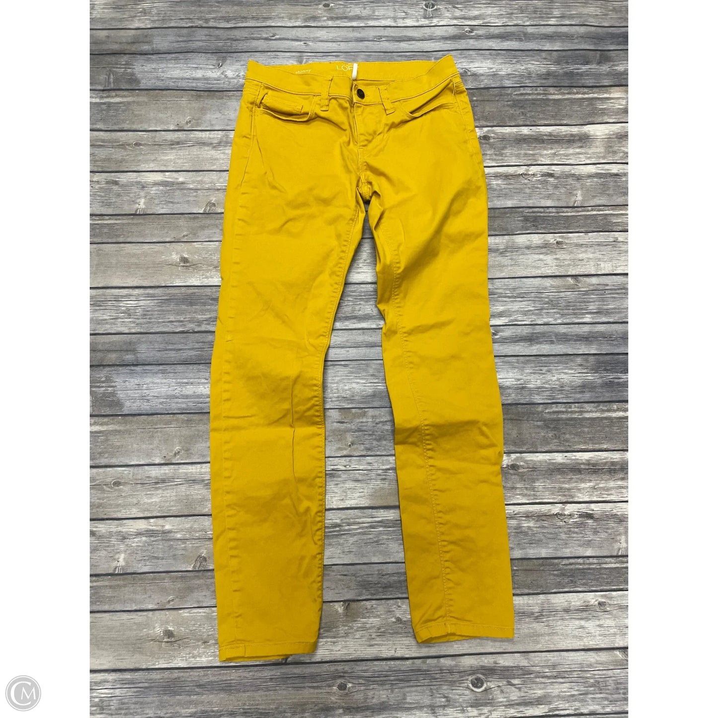 Jeans Skinny By Loft In Yellow, Size: 2