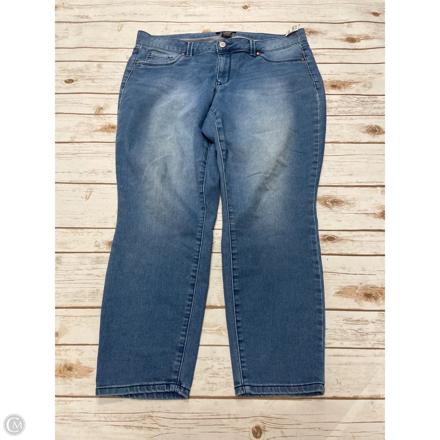 Jeans Straight By D Jeans In Blue Denim, Size: 16