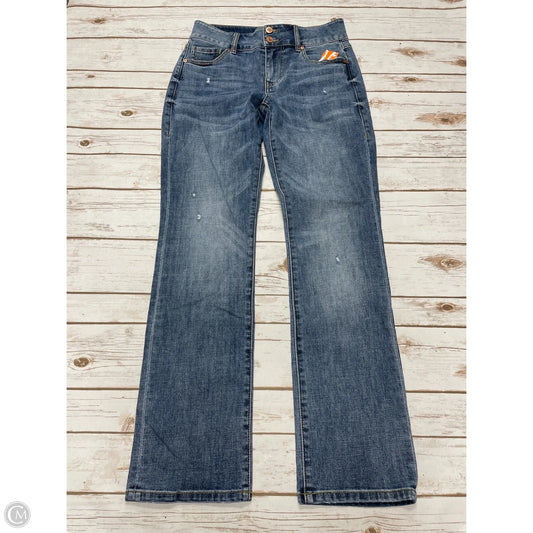 Jeans Straight By Cabi In Blue Denim, Size: 4