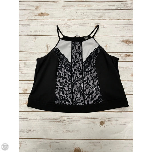 Top Sleeveless Basic By Bke In Black & White, Size: L