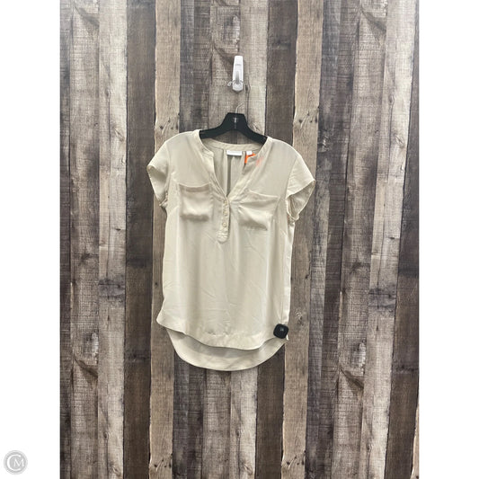 Top Short Sleeve Basic By New York And Co In Cream, Size: Xs