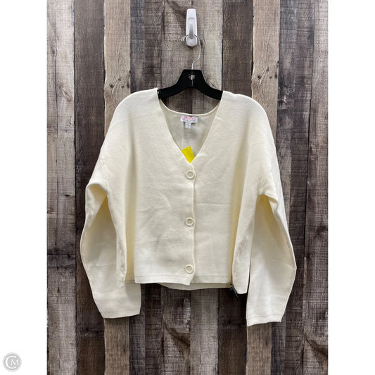 Sweater Cardigan By Cme In Cream, Size: M