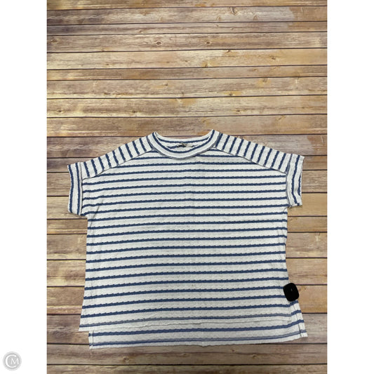 Top Short Sleeve By Zenana In Striped Pattern, Size: S