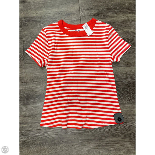 Top Short Sleeve By Old Navy In Striped Pattern, Size: M