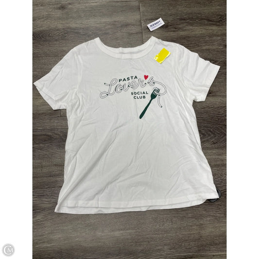 Top Short Sleeve By Old Navy In White, Size: M