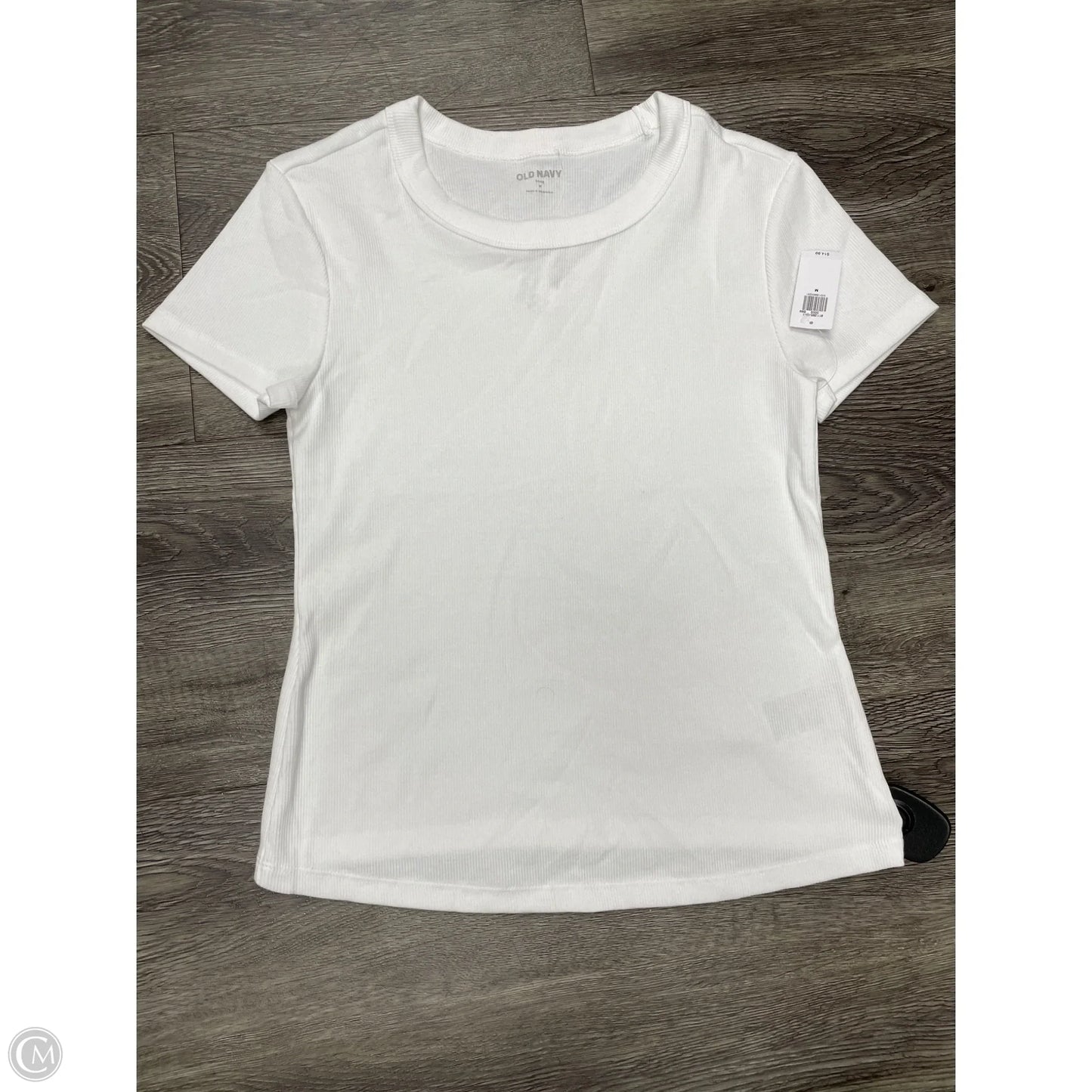 Top Short Sleeve By Old Navy In White, Size: M
