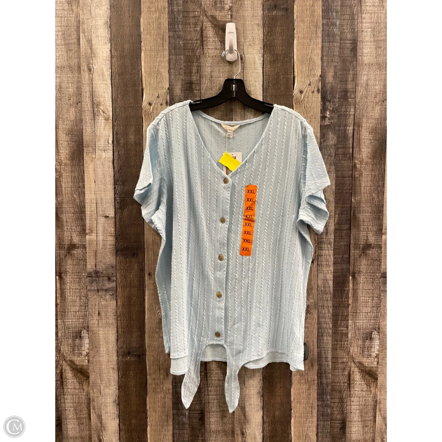 Top Short Sleeve By Weatherproof In Blue, Size: Xxl