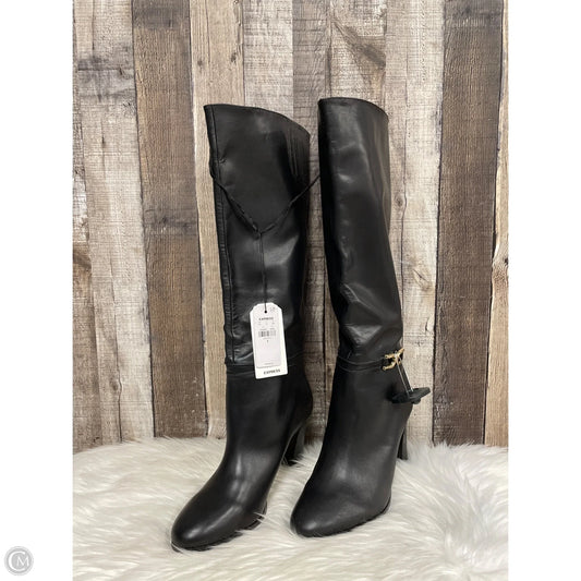 Boots Knee Heels By Express In Black, Size: 9