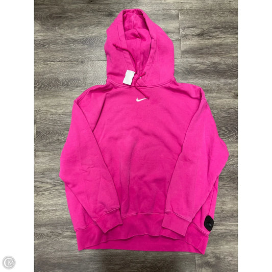 Sweatshirt Hoodie By Nike In Pink, Size: M