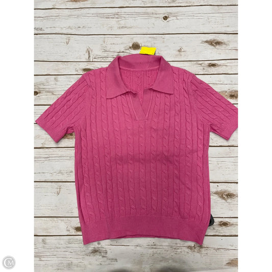 Top Short Sleeve By Cme In Pink, Size: M