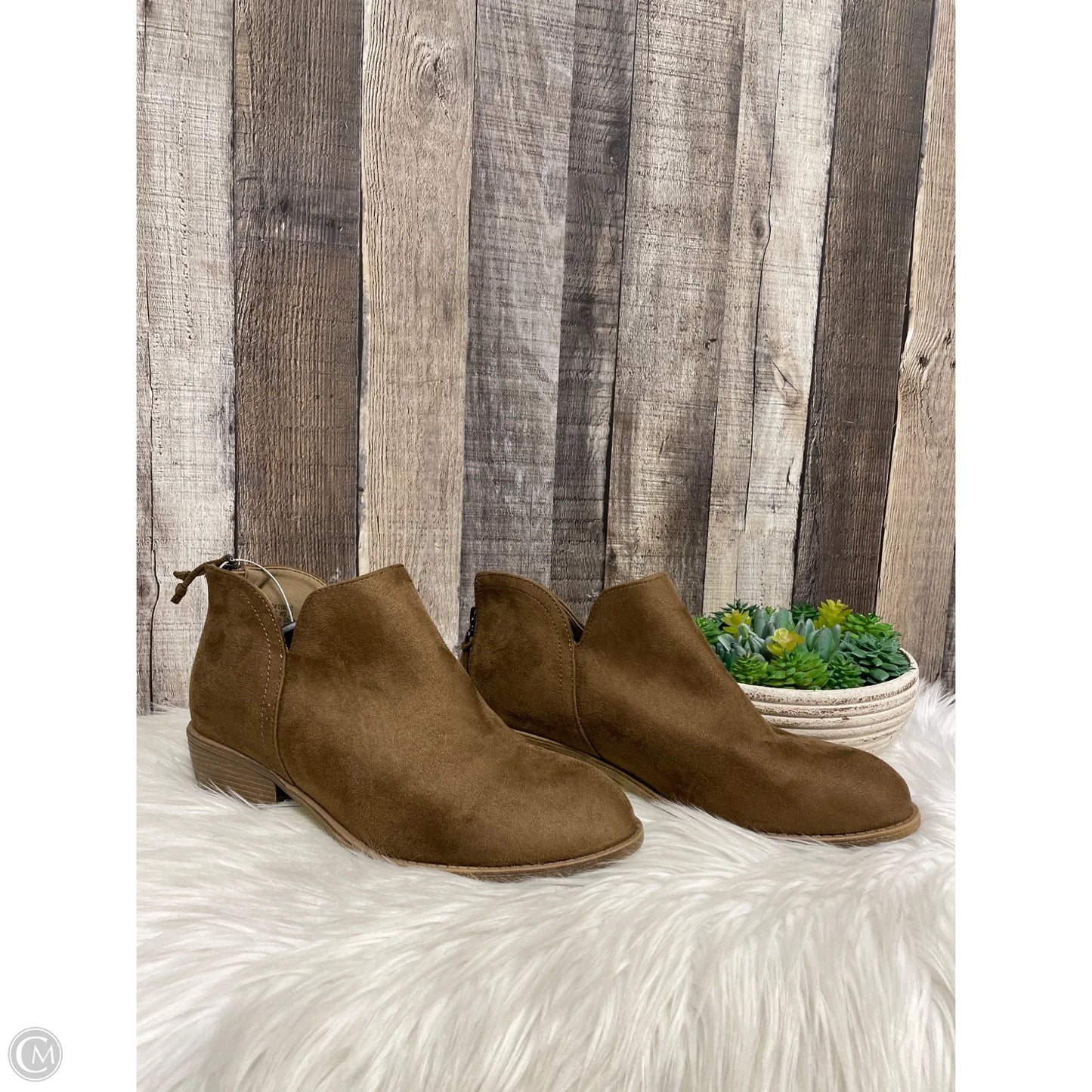 Boots Ankle Heels By Journee In Brown, Size: 8.5