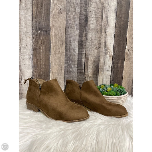 Boots Ankle Heels By Journee In Brown, Size: 8.5