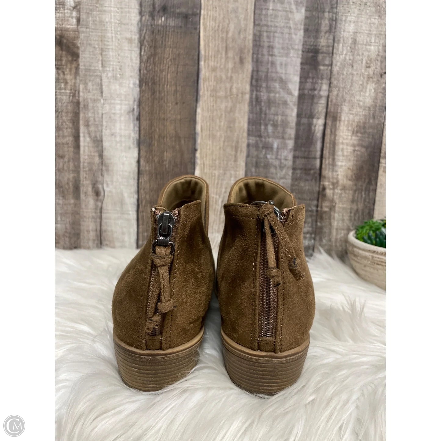 Boots Ankle Heels By Journee In Brown, Size: 8.5