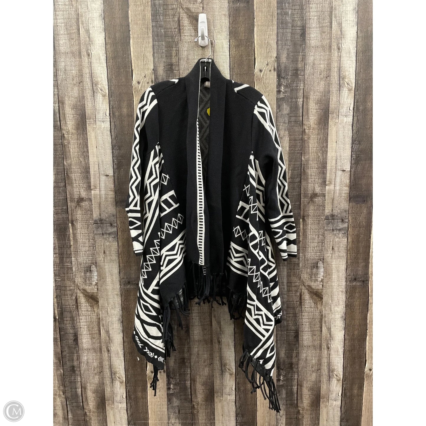 Cardigan By Chicos In Black & White, Size: M