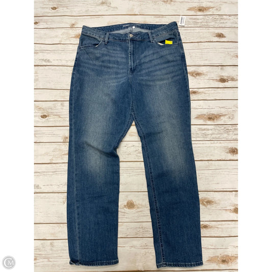Jeans Straight By Old Navy In Blue Denim, Size: 16