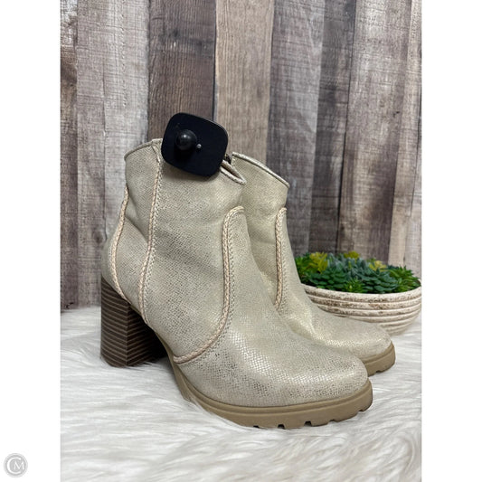 Boots Ankle Heels By Blowfish In Cream & Tan, Size: 8