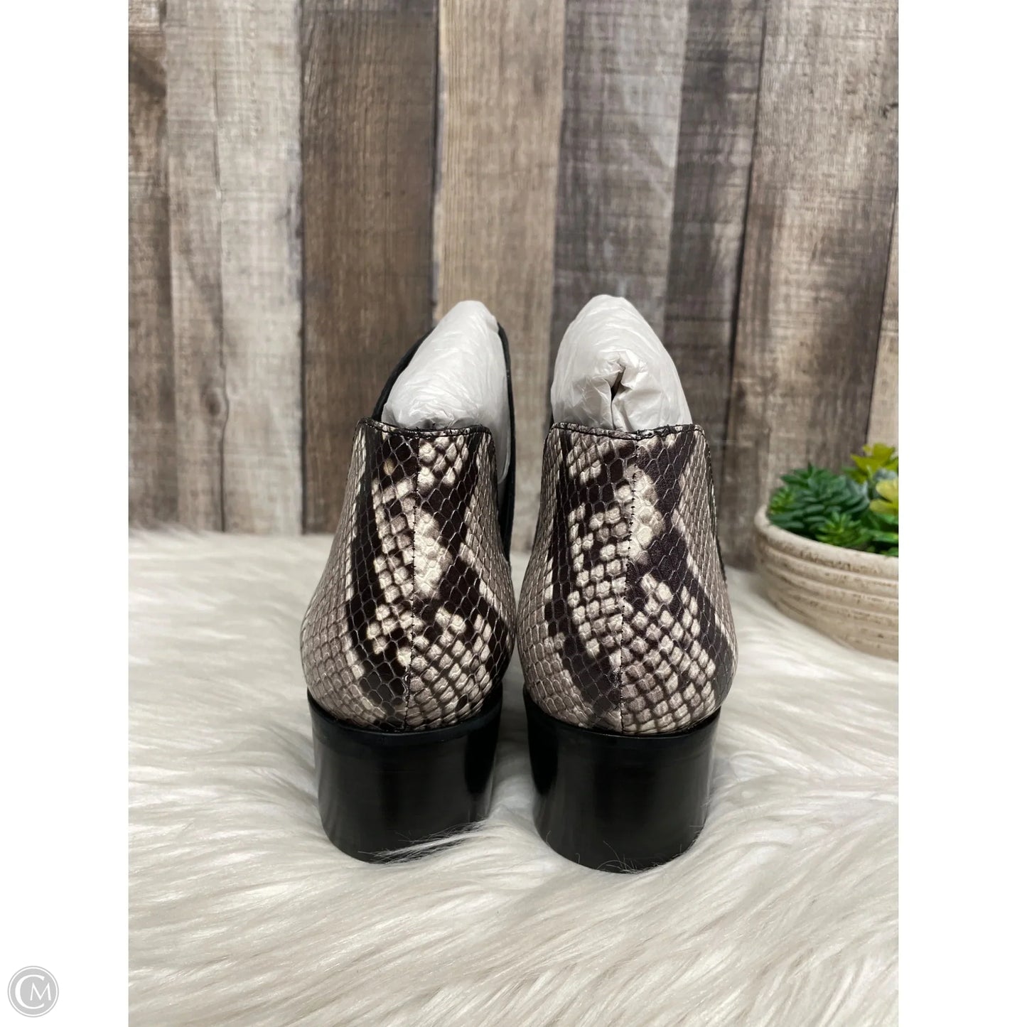 Boots Ankle Heels By Marc Fisher In Snakeskin Print, Size: 8